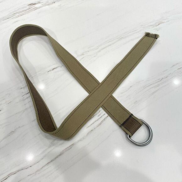 Men's Reversible Military Green Fabric Belt Adjustable - Picture 2 of 5